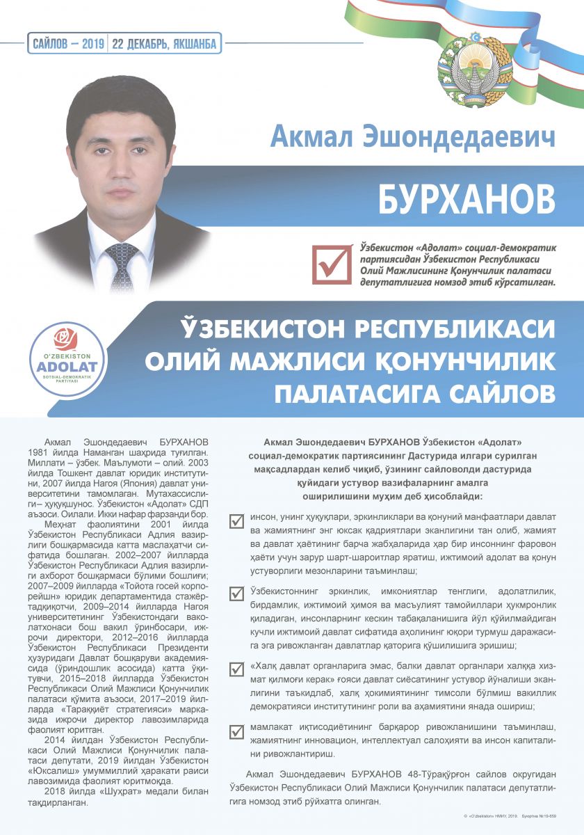 Бурханов Акмал Эшондедаевич