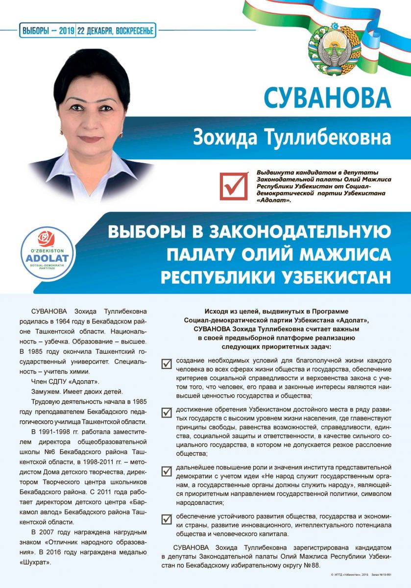 Суванова Зохида Туллибековна