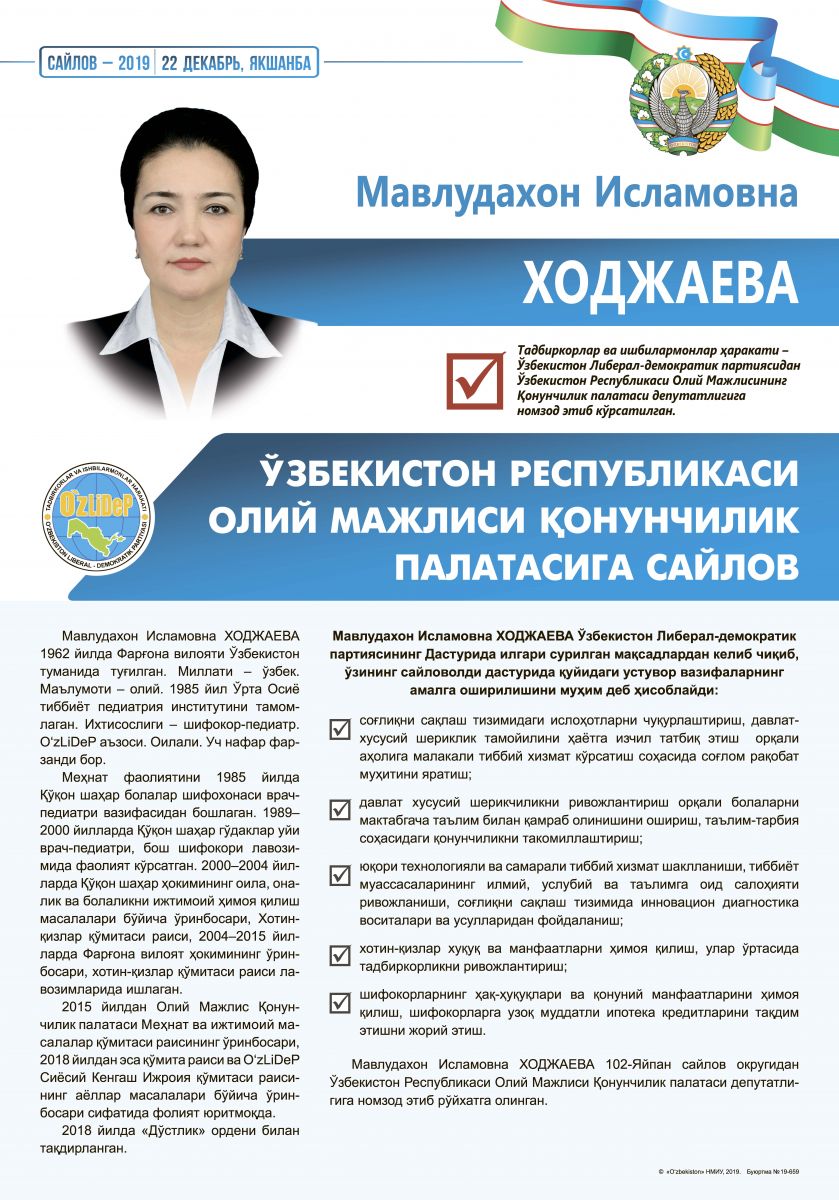 Ходжаева Мавлудахон Исламовна