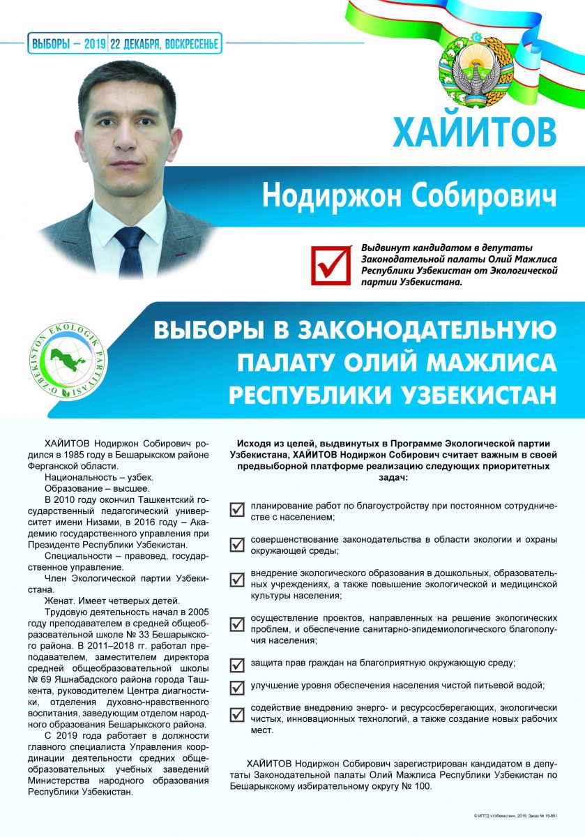 Хайитов Нодиржон Собирович