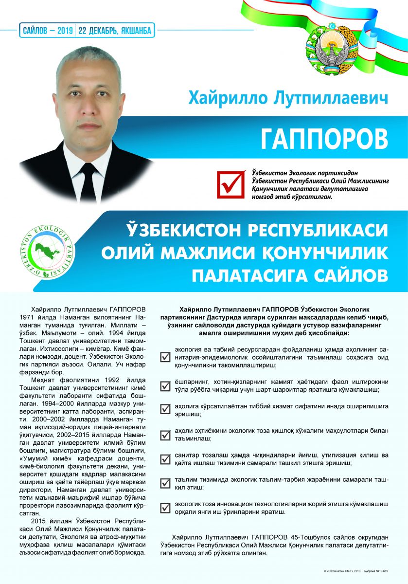 Гаппоров Хайрилло Лутпиллаевич